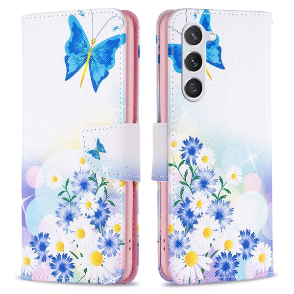 Til Samsung Galaxy S24 tegnebogstativetui mønstertelefoncover Multicolor