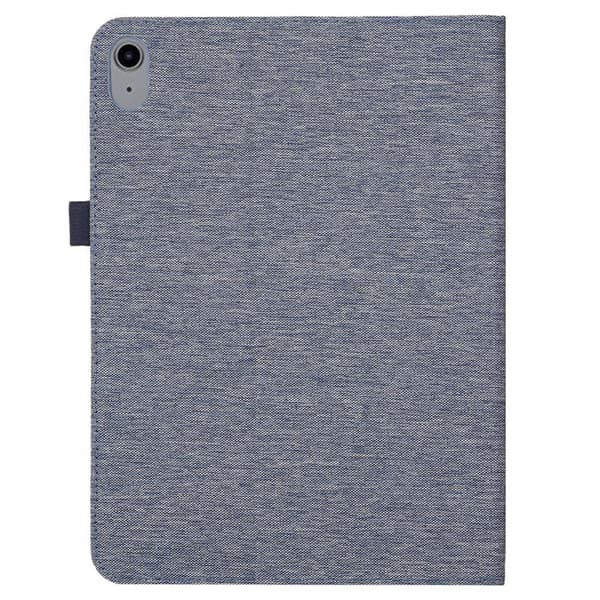 Apple iPad 10.9 2022 Sammenleggbart deksel Kortholder Stofftekstur - Blå Blue