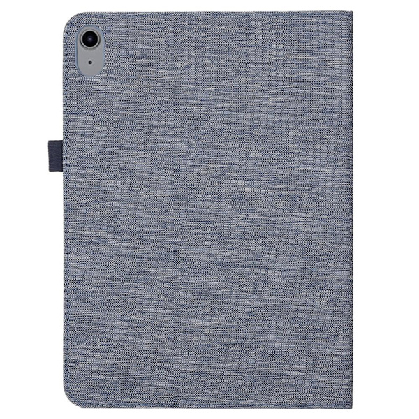 Apple iPad 10.9 2022 Vikbart fodral korthållare Tygtextur - Blå Blå