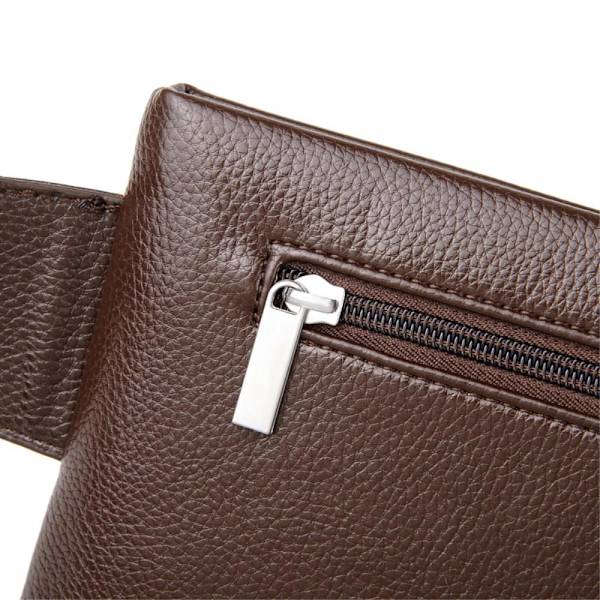Midjeveske Brystveske med Hodetelefonhull - Brun Brown