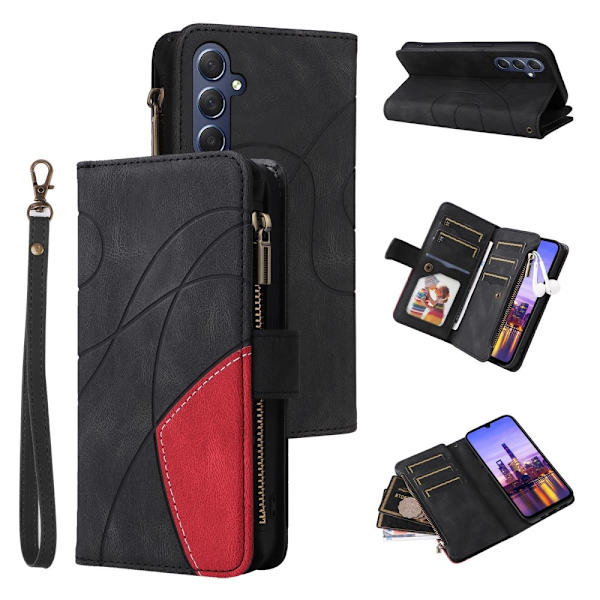 KT Multifunksjons Serie-5 For Samsung Galaxy A16 Telefonveske Black