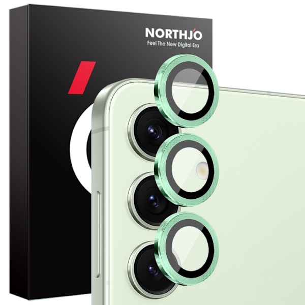 NORTHJO for Samsung Galaxy S25 Herdet Glass Kameralinsebeskytter Green