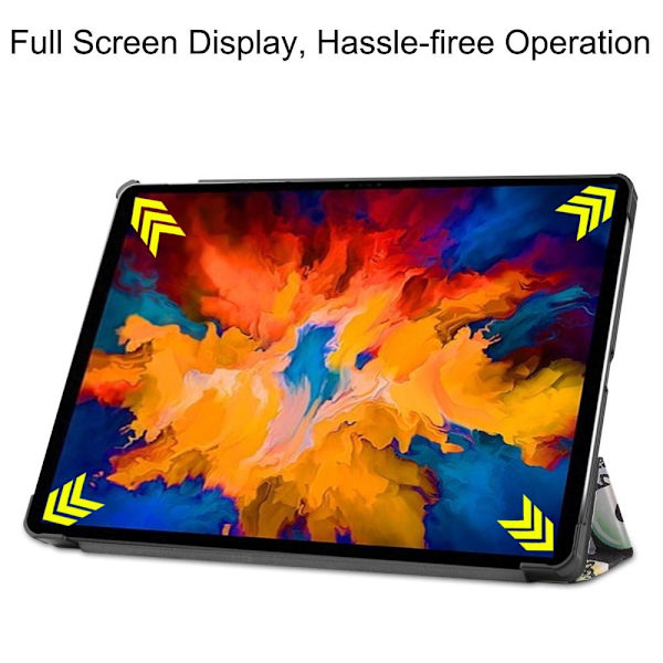 Trefoldet stativdæksel til Lenovo Tab P11 Pro TB - J706F - Graffiti Multicolor