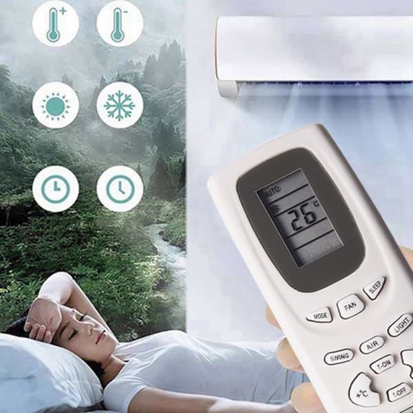 Erstatning fjernkontroll for Y512F2 for Gree klimaanlegg White