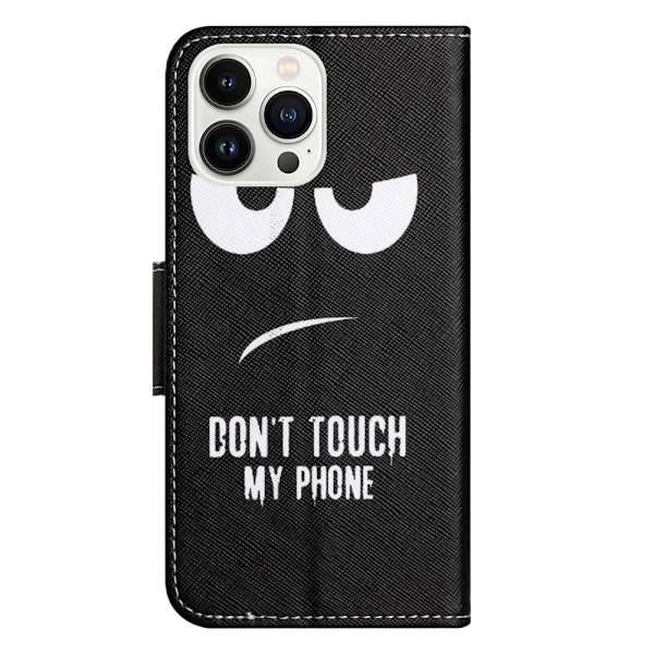 Til iPhone 15 Pro Max Wallet Stand Case Telefoncover - Rør ikke Black