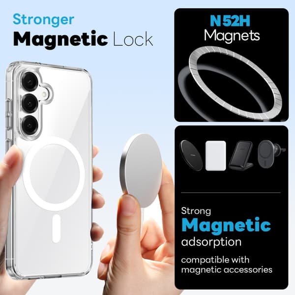 NORTHJO För Samsung Galaxy S25 TPU Skal + Härdat Glas + Lins Skydd Transparent