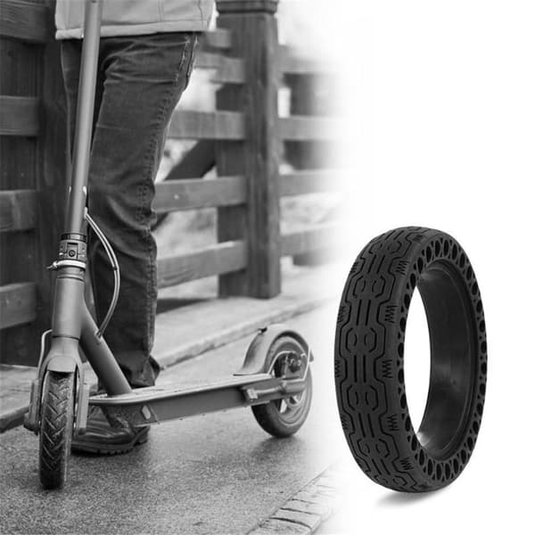Punkteringsfrit dæk gummidæk tilbehør til Xiaomi M365 elektrisk scooter Black