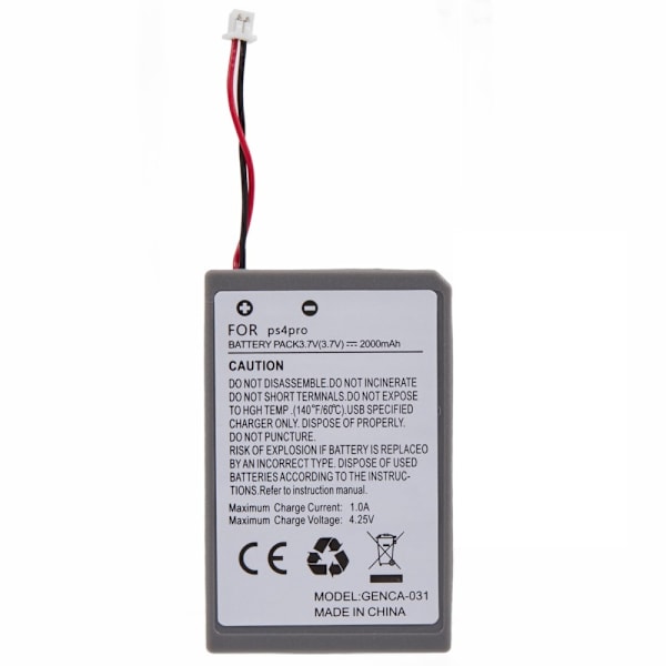 Batteri för Sony Playstation 4 / 4 Pro 3.7V 2000mAh grå