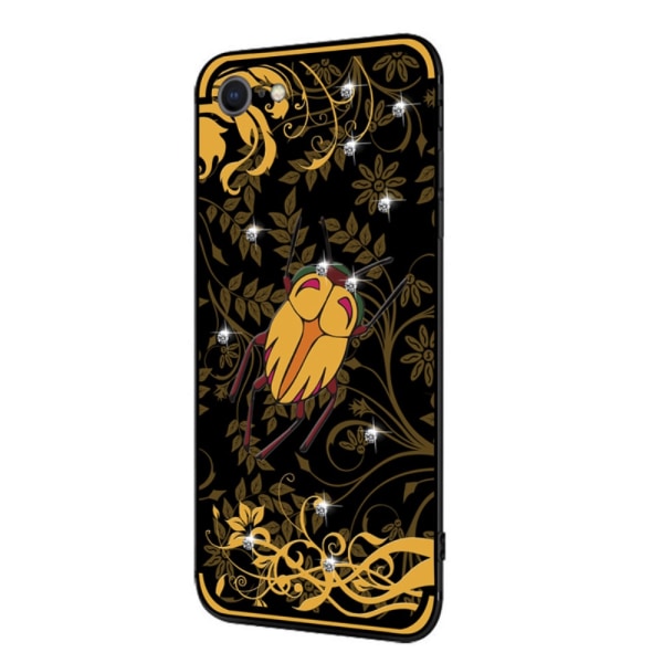 NXE Insect Pattern Diamante TPU Case for iPhone 8 Plus / 7 Plus - Yellow Cicada Multicolor