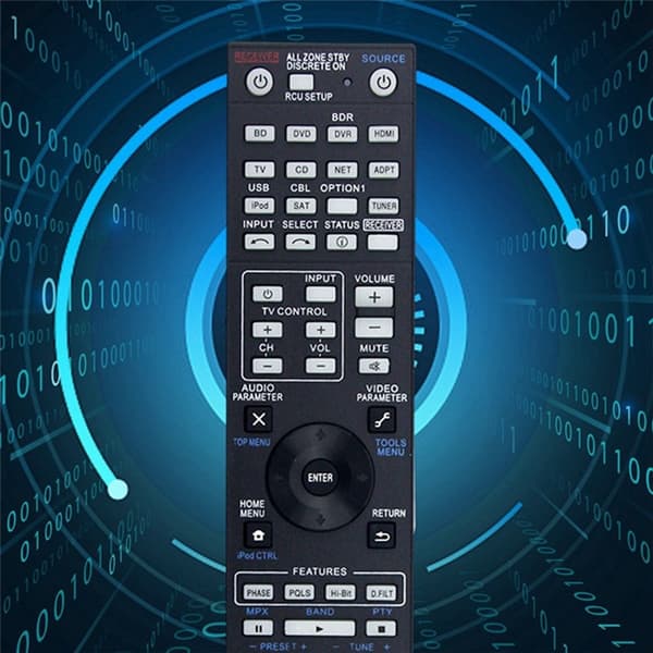 Fjärrkontroll Ersättning för AXD7666 För Pioneer AV Receiver Stereo System Svart