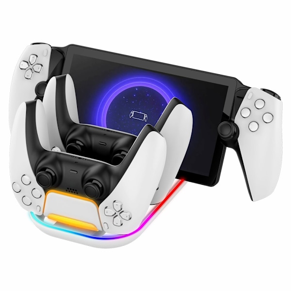 IPEGA Ladestasjon for PlayStation Portal / PS5-kontrollere White