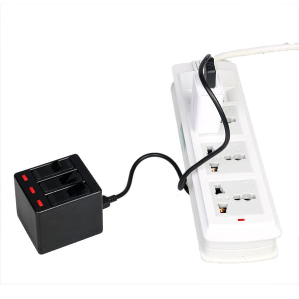 GoPro Hero5 trippel batterilader med LED - indikatorer