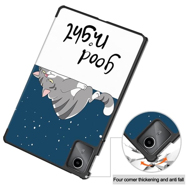 Til Lenovo Tab M11 Trifoldet Stativdæksel - Cat Multicolor