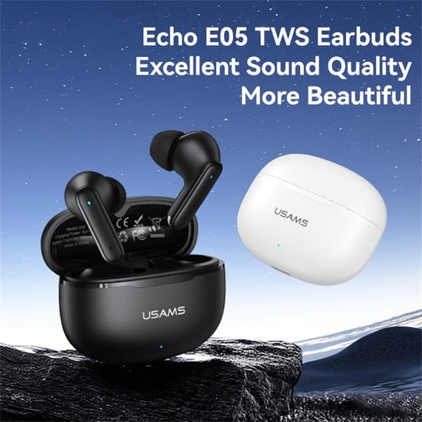 USAMS Echo E05 Langattomat Kuulokkeet In-Ear Bluetooth Dynaamiset Ajurit - Musta Black