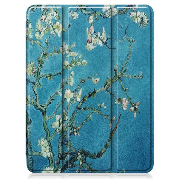 For iPad Pro 11 2021 Tri - fold Stand Tablet Suojakuori Kansi - Flower Multicolor