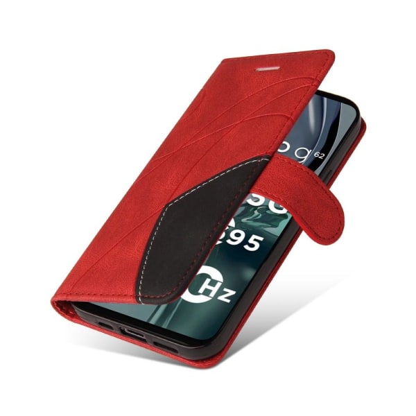 Til Motorola Moto G62 KT-serie-1 dobbeltfarve Red