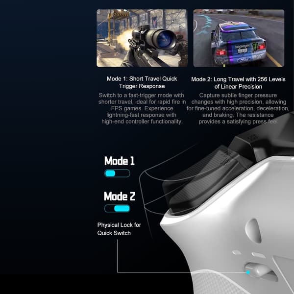Bluetooth trådlös spelkontroll med mottagare Kompatibel med Steam PC Android iOS Nintendo Switch - Rosa Rosa