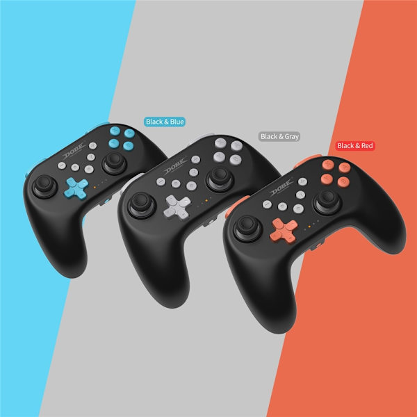 Trådlös Bluetooth Handkontroll för Nintendo Switch 1+2+OLED Vibration Svart/Vit Vit