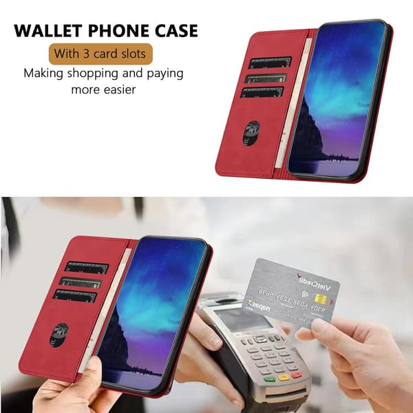 Til Xiaomi 17T Lommebokdeksel Red