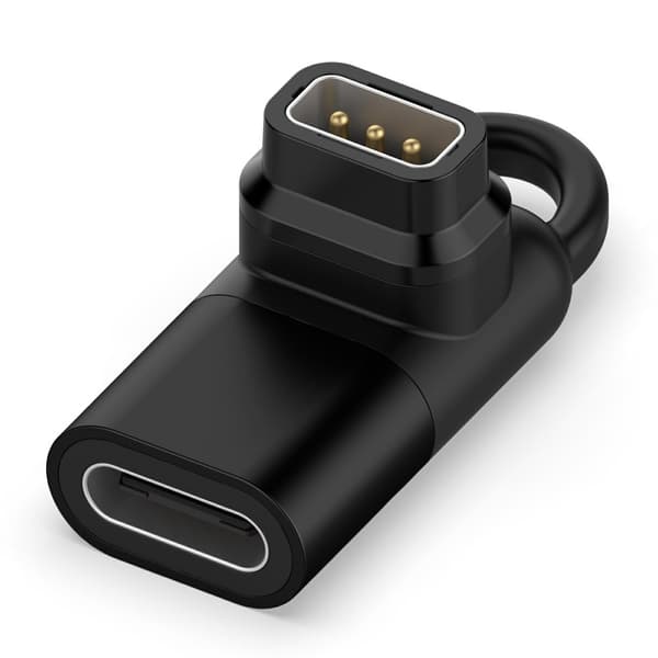 Adapter / Lader W332 for Coros Pace Pro med USB-C-kontakt Black