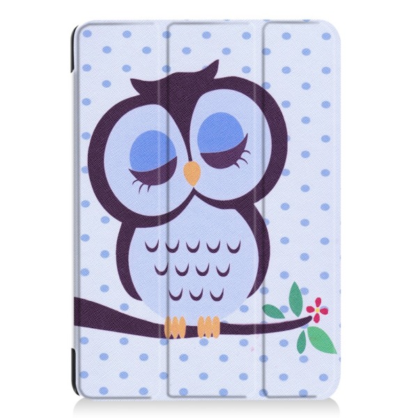 Til iPad 9.7 (2018)/9.7 (2017) Trifoldet stativetui - Napping Owl Multicolor