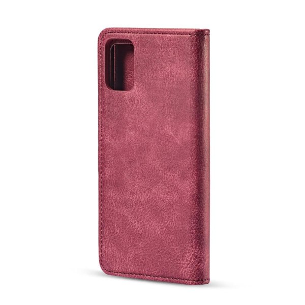 DG.MING Samsung Galaxy A51 Split Läder Plånboksfodral - Röd Red