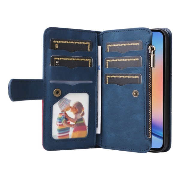 KT Multi-function Series-5 For Samsung Galaxy A35 Phone Case Blue