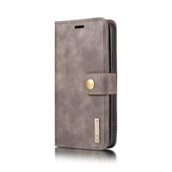 DG.MING iPhone 12/12 Pro tyylikäs lompakkokotelo - harmaa Grey