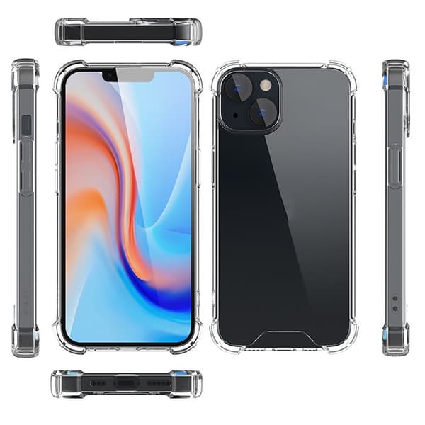 iPhone 15 Shell Case - kotelolle TPU - kehys + akryylitakapuhelinkotelo Transparent