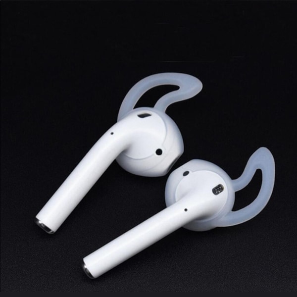 2 par/pakke HAT PRINCE blød silikone ørekrog til Apple AirPods White