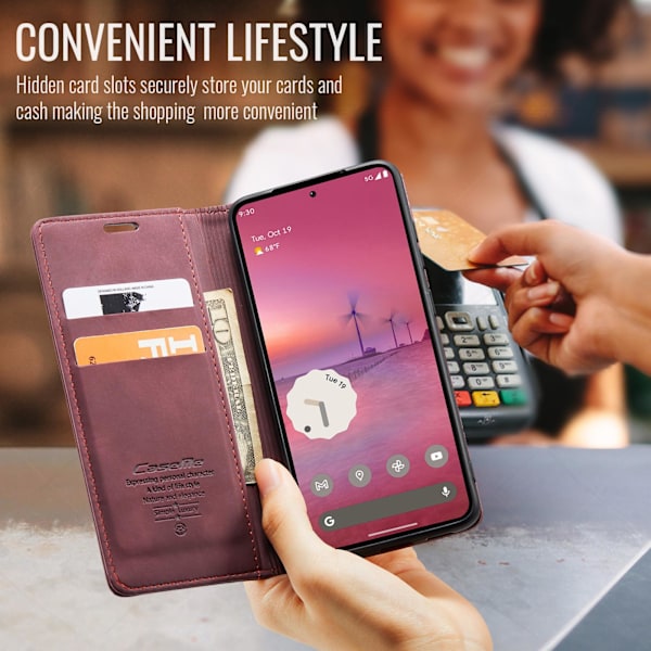 CASEME Til Google Pixel 10A Etui Stativ Telefon Cover Red