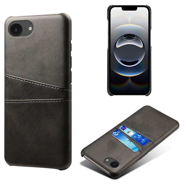 KSQ Cover med kortplads til iPhone 17e / 16e Sort Black