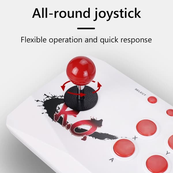 Retro Arcade - pelikonsoli Konsoli Joystick Fighting Game Stick Tuki 2000 peliä White