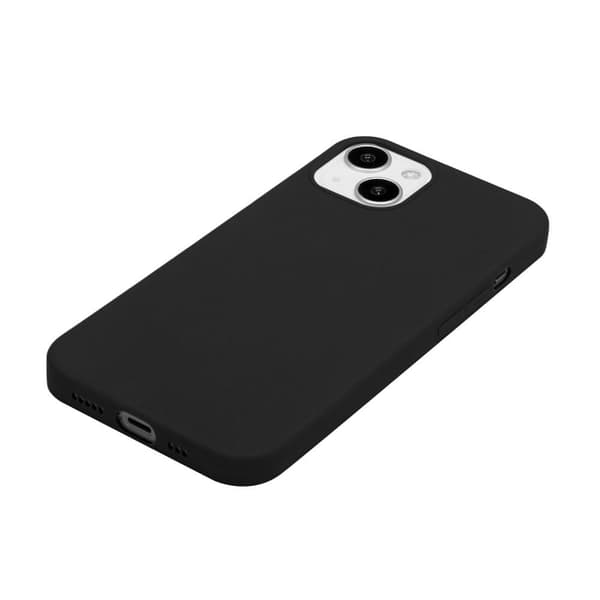 For iPhone 15 Slim Fit TPU Phone Case Soft back Cover - Black Black