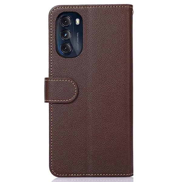 KHAZNEH Motorola Moto G 5G 2022 Plånboksfodral - Brun/Blå Brun