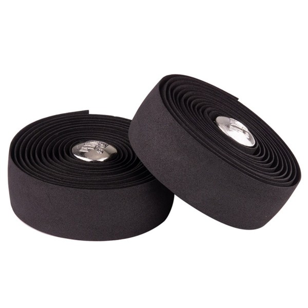 2 Rolls Cykelstyr Anti-Slip Tape Styr Wrap Strap - Sort Black