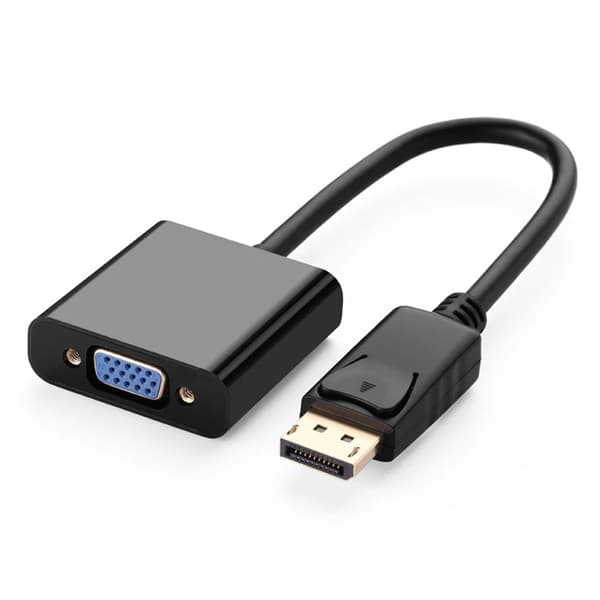UGREEN 20415 1080P DisplayPort hann til VGA hunn lyd- og videoadapterkonverter Black