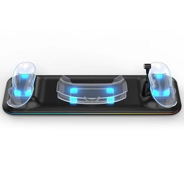 Ladestation til Meta Quest 3 VR headset og controller opladningsdock Black
