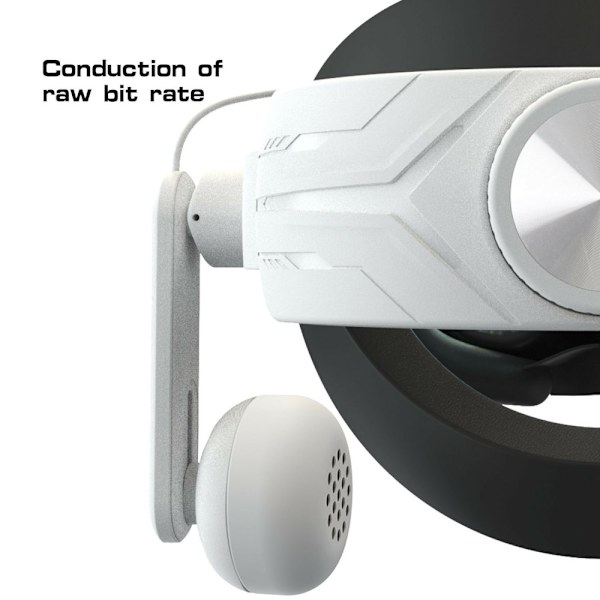 Hovedtelefon til Meta Quest 2/3 VR Headset 3,5 mm med strækbar klips White