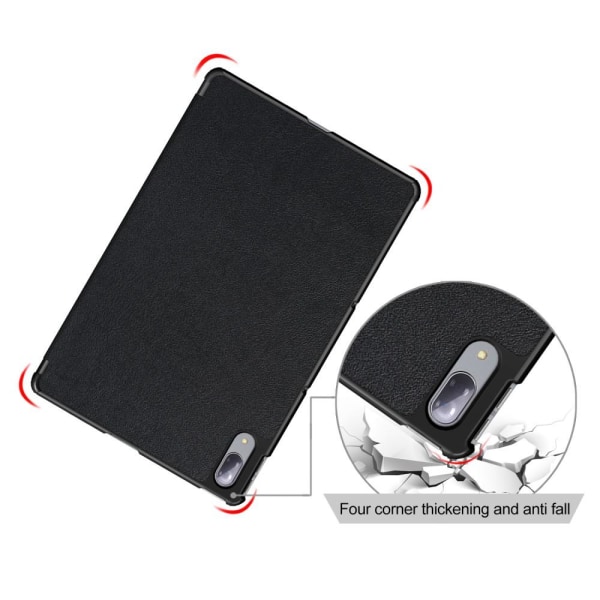 Trifoldet stativdæksel til Lenovo Tab P11 Pro TB-J706F - Sort Black