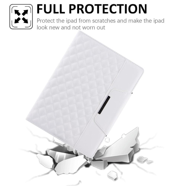 Til iPad 10.2 (2021)/(2020)/(2019) Sammenleggbart deksel - Hvit White
