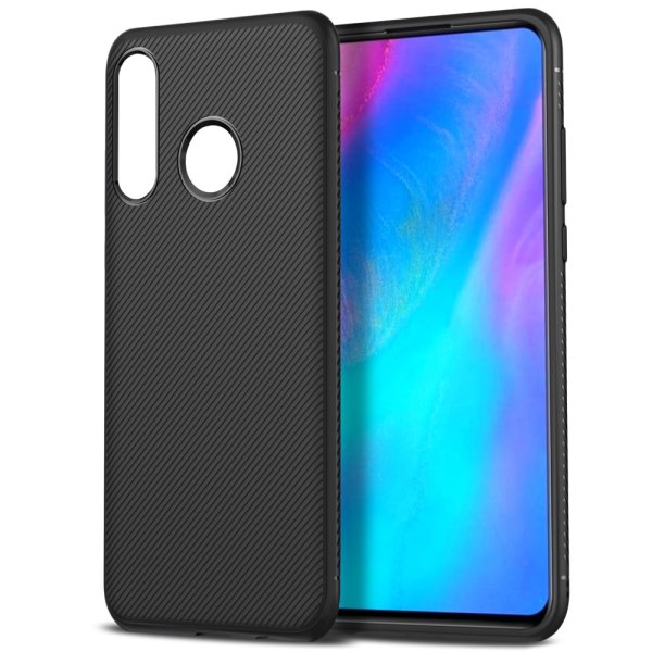 Jazz Twill Texture TPU cover Huawei P30 Lite -puhelimelle - musta Black