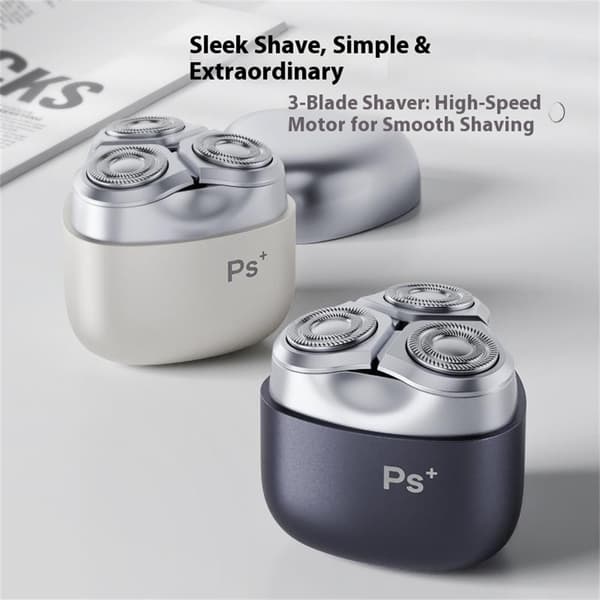 Elektrisk barbermaskin med 3D flytende hode, USB-C hurtiglading, IPX7 vanntett Black