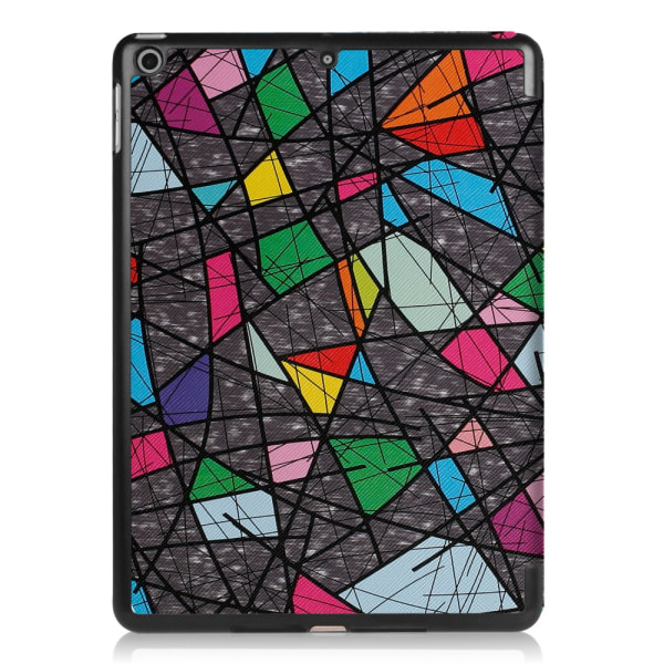 Til iPad 9.7 (2018)/9.7 (2017) Trifoldet stativetui - geometrisk Black