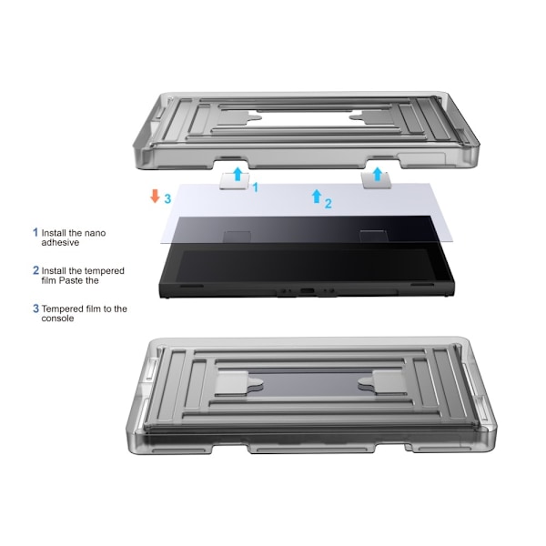 Yhteensopiva Nintendo Switch 2 Dobe Tempered Glass -näytönsuojan sinisen valon suodattimen kanssa Transparent
