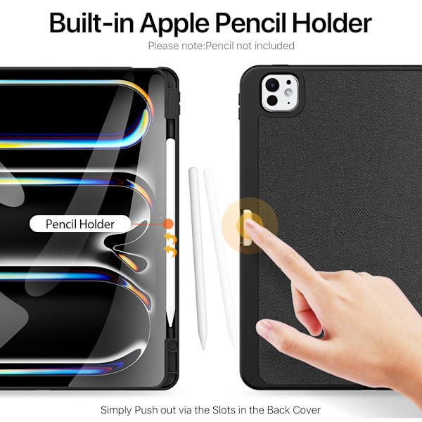 DUX DUCIS Domo iPad Pro 13 (2024) fodral Tri-Fold - Svart Svart
