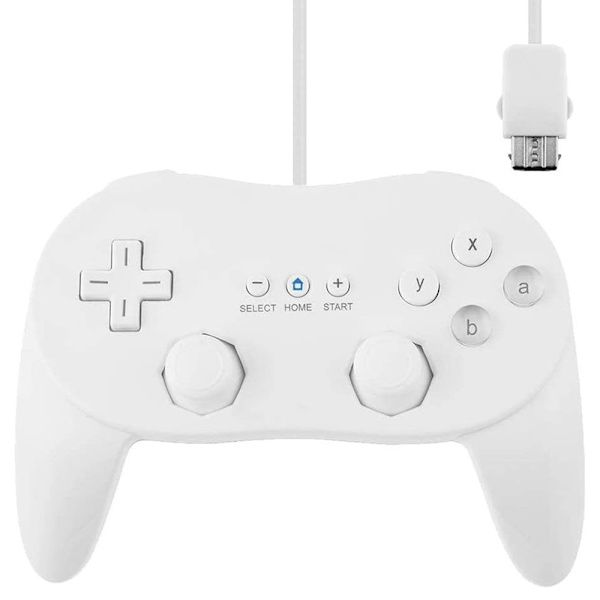 Gamepad kompatibel med Nintendo Wii,Wii U Handkontroll 1,1 m kabel - Vit Vit