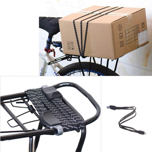 Cykelhylla bindande rep bagage rep pakethållare Cykel Svart