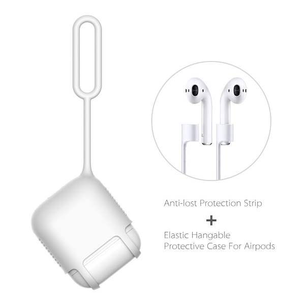 DAITE Apple Airpods beskyttelsesveske med anti-tapt ståltau