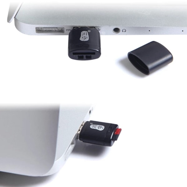 KAWAU Adapter USB 2.0 60MB/s TF-kortläsare Minneskortläsare Kortläsare Svart